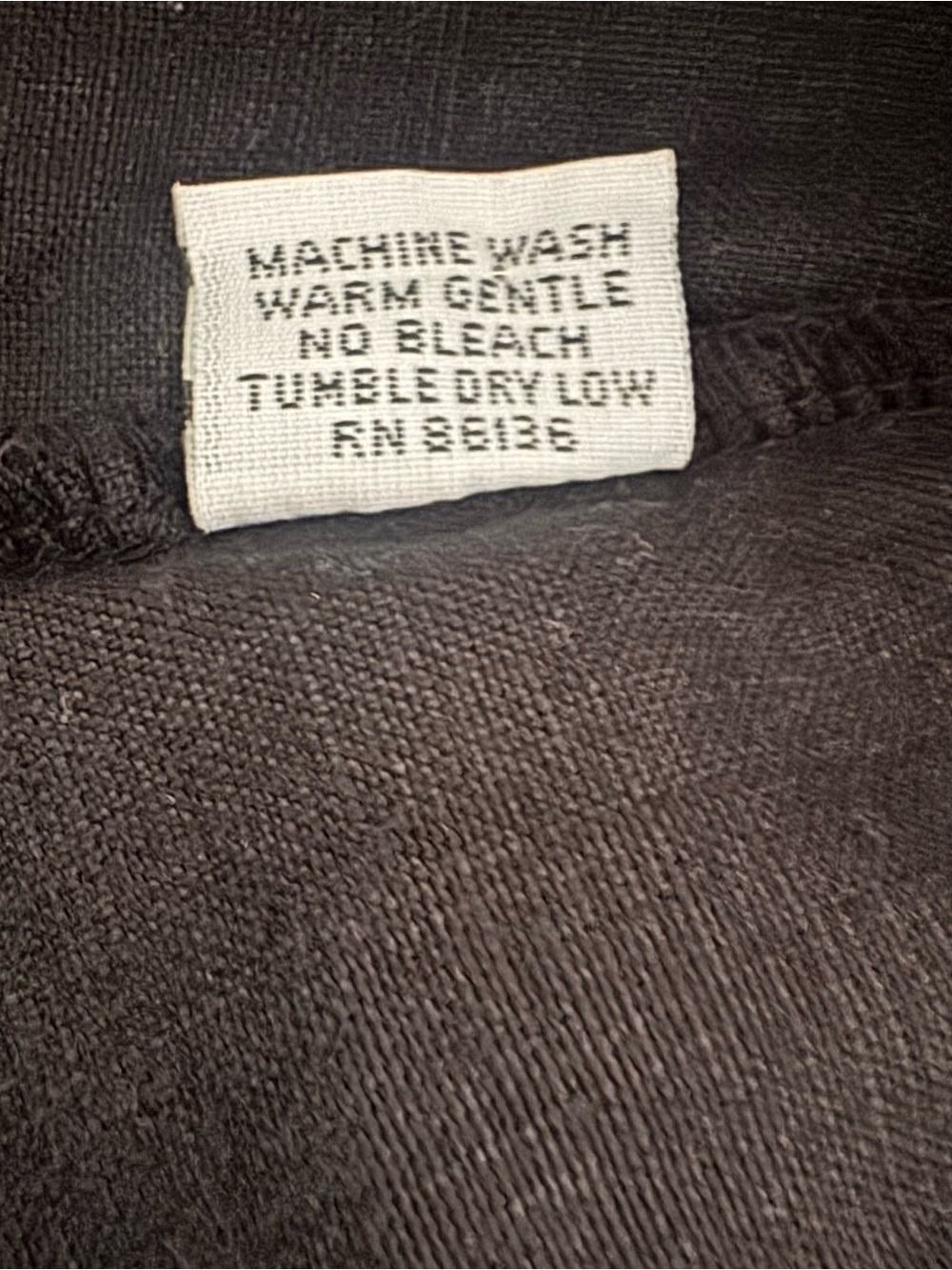 bryn Walker Black Linen Tunic with V-Neck - Picture 6 of 6